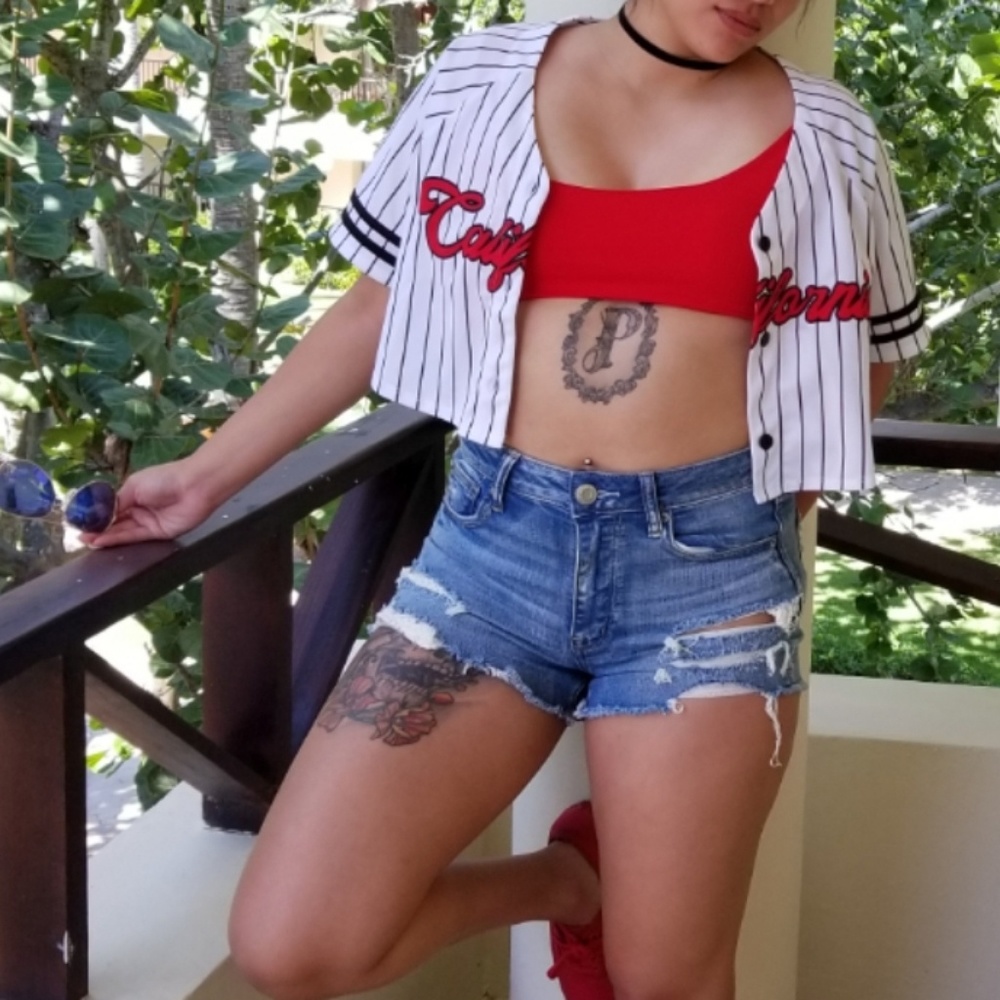 California Baseball Crop Top